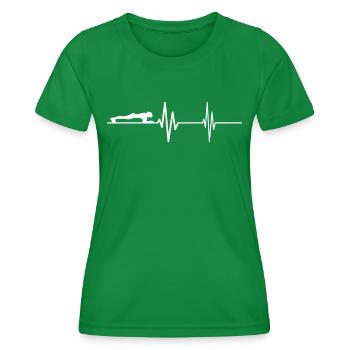 Heartbeat Personal Training Fitness Women - Women's Functional T-Shirt - kelly green - Front - AI Model Female 172 dark (172cm)