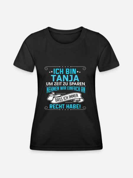 TANJA - Frauen Funktions-T-Shirt - Schwarz