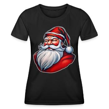 Grim Santa Claus - Women's Functional T-Shirt - black - Front - AI Model Female 172 light (172cm)