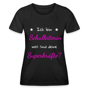 Schulleitung Schulleiterin Schule Geschenk Idee - Frauen Funktions-T-Shirt - Schwarz - Vorne - AI Model Female 172 light (172cm)