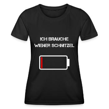 Wiener Schnitzel Österreich Geschenk - Frauen Funktions-T-Shirt - Schwarz - Vorne - AI Model Female 172 light (172cm)