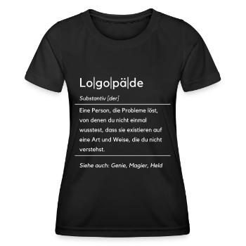 Lustige Logopäde Definition Logopädie Logopädin - Frauen Funktions-T-Shirt - Schwarz - Vorne - AI Model Female 172 light (172cm)