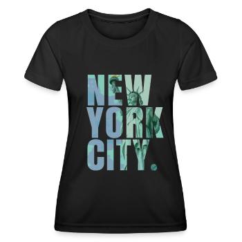 Souvenir de la Statue de la Liberté des États-Unis à New York - T-shirt sport Femme - noir - Devant - AI Model Female 172 light (172cm)