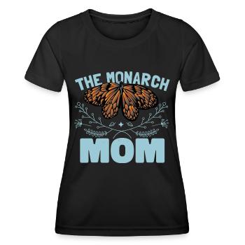 Die Monarch Mama - Frauen Funktions-T-Shirt - Schwarz - Vorne - AI Model Female 172 light (172cm)