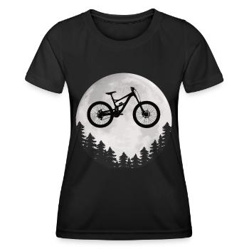 Mountain Bike Moon Mountain Biker Moon - Women's Functional T-Shirt - black - Front - AI Model Female 172 light (172cm)