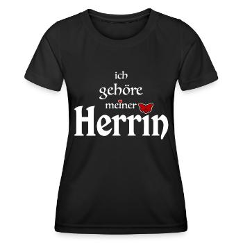 Domina Herrin Eigentum - Frauen Funktions-T-Shirt - Schwarz - Vorne - AI Model Female 172 light (172cm)