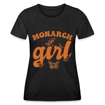 Monarch-Mädchen - Frauen Funktions-T-Shirt - Schwarz - Vorne - AI Model Female 172 light (172cm)