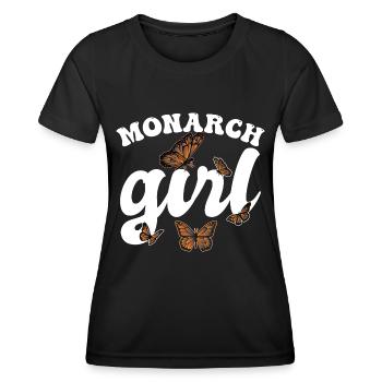 Monarch-Mädchen - Frauen Funktions-T-Shirt - Schwarz - Vorne - AI Model Female 172 light (172cm)