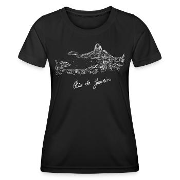 Rio de Janeiro Chemise Sun Beach & Joie de vivre - T-shirt sport Femme - noir - Devant - AI Model Female 172 light (172cm)
