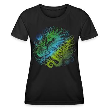 Sea horse - Women's Functional T-Shirt - black - Front - AI Model Female 172 light (172cm)