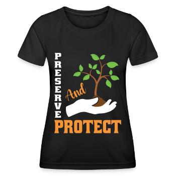 Réserve et protection de la nature - T-shirt sport Femme - noir - Devant - AI Model Female 172 light (172cm)
