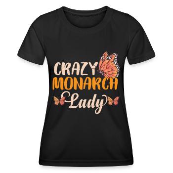 Crazy Monarch Lady - T-shirt sport Femme - noir - Devant - AI Model Female 172 light (172cm)