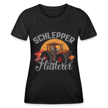 Schlepper Flüsterer - Frauen Funktions-T-Shirt - Schwarz - Vorne - AI Model Female 172 light (172cm)