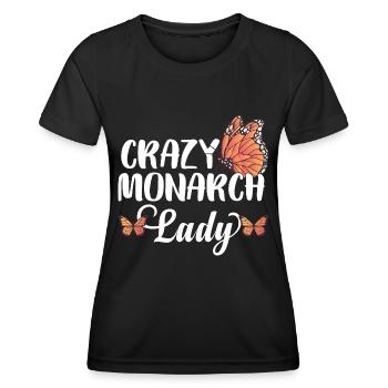 Crazy Monarch Lady - T-shirt sport Femme - noir - Devant - AI Model Female 172 light (172cm)