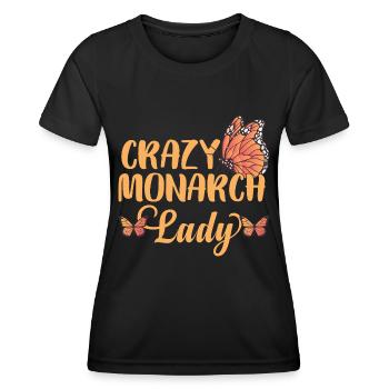 Crazy Monarch Lady - T-shirt sport Femme - noir - Devant - AI Model Female 172 light (172cm)