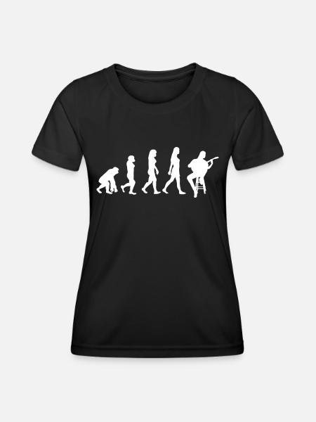 Guitare acoustique Guitare guitare - T-shirt sport Femme - noir