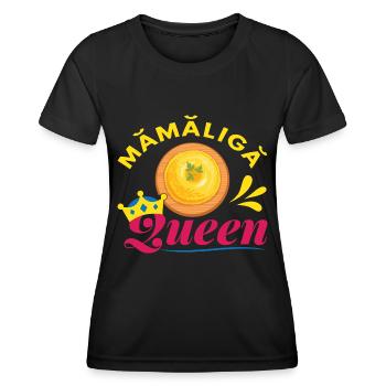 Mamaliga Königin - Frauen Funktions-T-Shirt - Schwarz - Vorne - AI Model Female 172 light (172cm)