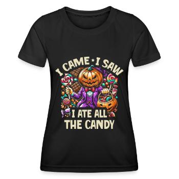 Ich Kam Habe Gesehen, Dass Ich All Die Süßigkeiten - Frauen Funktions-T-Shirt - Schwarz - Vorne - AI Model Female 172 light (172cm)