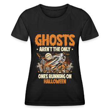 Halloween isn't just ghosts, cardio - Women's Functional T-Shirt - black - Front - AI Model Female 172 light (172cm)