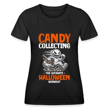 Candy Collecting: the ultimate Halloween workout - Women's Functional T-Shirt - black - Front - AI Model Female 172 light (172cm)