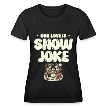 Notre amour Snow Wit, Humour d’hiver, Romantique - T-shirt sport Femme - noir - Devant - AI Model Female 172 light (172cm)