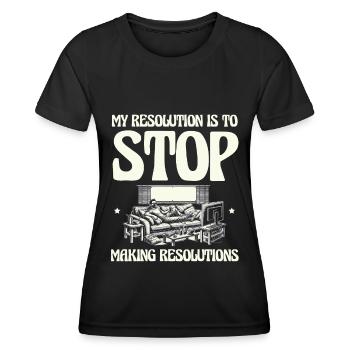Ma résolution : plus de résolutions du Nouvel An - T-shirt sport Femme - noir - Devant - AI Model Female 172 light (172cm)