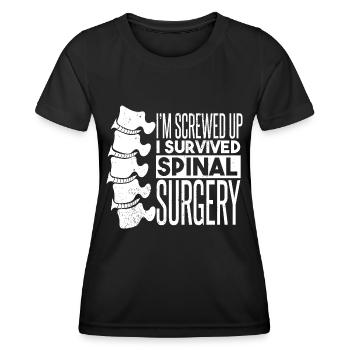 Spinal Surgery - Women's Functional T-Shirt - black - Front - AI Model Female 172 light (172cm)