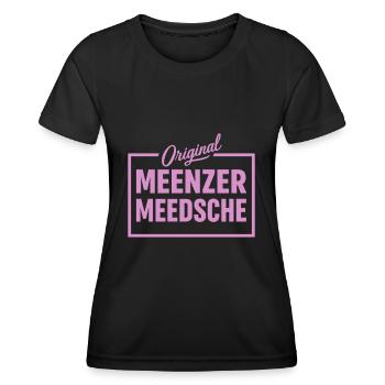 Meenzer Meedsche Rheinhessen Mainz - T-shirt sport Femme - noir - Devant - AI Model Female 172 light (172cm)