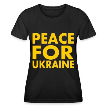 Peace for ukraine - T-shirt sport Femme - noir - Devant - AI Model Female 172 light (172cm)