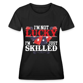 Lustiges Poker Bluffen Gambler Casino - Frauen Funktions-T-Shirt - Schwarz - Vorne - AI Model Female 172 light (172cm)