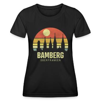Bamberg Bamberger Stadt Oberfranken Koordinaten - Frauen Funktions-T-Shirt - Schwarz - Vorne - AI Model Female 172 light (172cm)