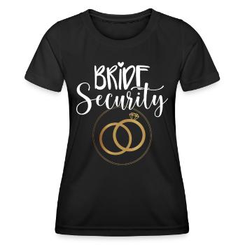 Bride Security Wedding - Women's Functional T-Shirt - black - Front - AI Model Female 172 light (172cm)