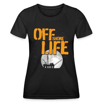 Off Shore Life - Women's Functional T-Shirt - black - Front - AI Model Female 172 light (172cm)
