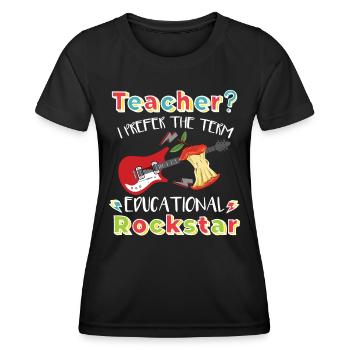 Lehramt an Schulen - Frauen Funktions-T-Shirt - Schwarz - Vorne - AI Model Female 172 light (172cm)