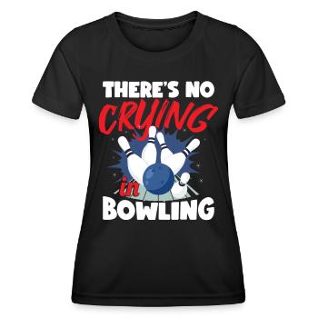 Il n’y a pas de pleurs au bowling - T-shirt sport Femme - noir - Devant - AI Model Female 172 light (172cm)