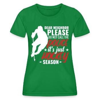 Eishockeyspieler - Frauen Funktions-T-Shirt - Kelly Green - Vorne - AI Model Female 172 dark (172cm)