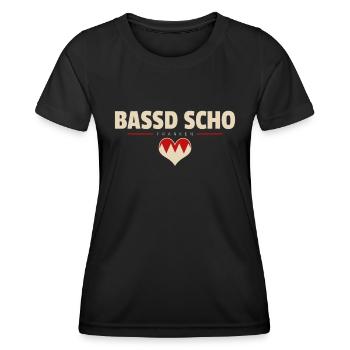 Bassd scho Franken fränkisch fränggisch Geschenk - Frauen Funktions-T-Shirt - Schwarz - Vorne - AI Model Female 172 light (172cm)