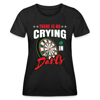 Il n’y a pas de pleurs dans les fléchettes - T-shirt sport Femme - noir - Devant - AI Model Female 172 light (172cm)