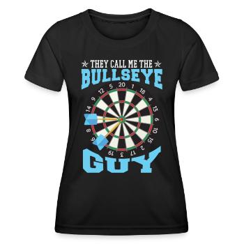 Bullseye Guy Darts - T-shirt sport Femme - noir - Devant - AI Model Female 172 light (172cm)