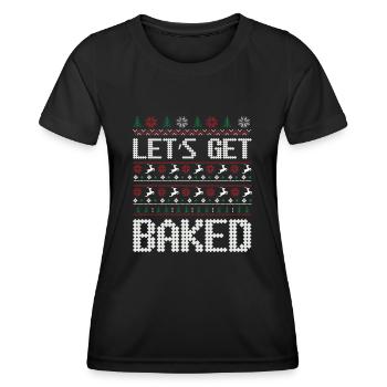 LET S GET BAKED - T-shirt sport Femme - noir - Devant - AI Model Female 172 light (172cm)