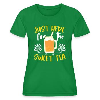 Humour du buveur de thé sucré - T-shirt sport Femme - vert - Devant - AI Model Female 172 dark (172cm)