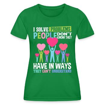 Social Worker Funny - Women's Functional T-Shirt - kelly green - Front - AI Model Female 172 dark (172cm)