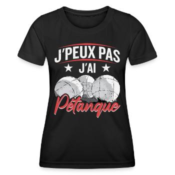 Ich habe Petanque - Frauen Funktions-T-Shirt - Schwarz - Vorne - AI Model Female 172 light (172cm)