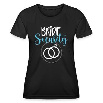 Bride Security - Women's Functional T-Shirt - black - Front - AI Model Female 172 light (172cm)