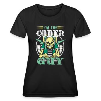 Je suis le codeur - T-shirt sport Femme - noir - Devant - AI Model Female 172 light (172cm)