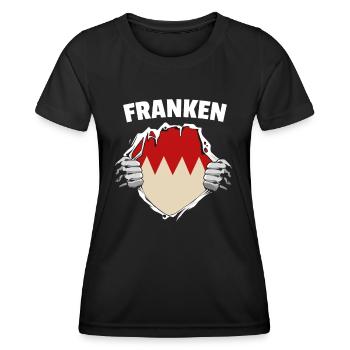 Franken Franke Oberfranken Mittelfranken Unterfran - Frauen Funktions-T-Shirt - Schwarz - Vorne - AI Model Female 172 light (172cm)