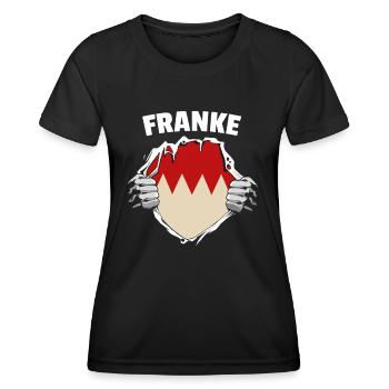 Franke Oberfranke Unterfranke Mittelfranke Franken - Frauen Funktions-T-Shirt - Schwarz - Vorne - AI Model Female 172 light (172cm)