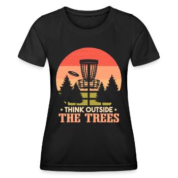 Frisbee-Golfspieler - Frauen Funktions-T-Shirt - Schwarz - Vorne - AI Model Female 172 light (172cm)