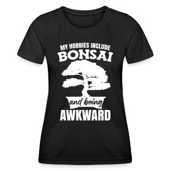 My Hobby Include Bonsai - Women's Functional T-Shirt - black - Front - AI Model Female 172 light (172cm)