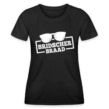 Bridscherbraad fränkischer Dialekt Übersetzer - Frauen Funktions-T-Shirt - Schwarz - Vorne - AI Model Female 172 light (172cm)